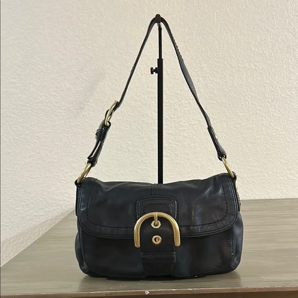 Coach | Bags | Coach Soho Buckle 1842 Black Leather Shoulder Bag